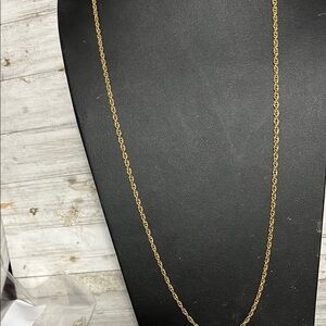 Gold-Toned Minimalist Long Chain Necklace